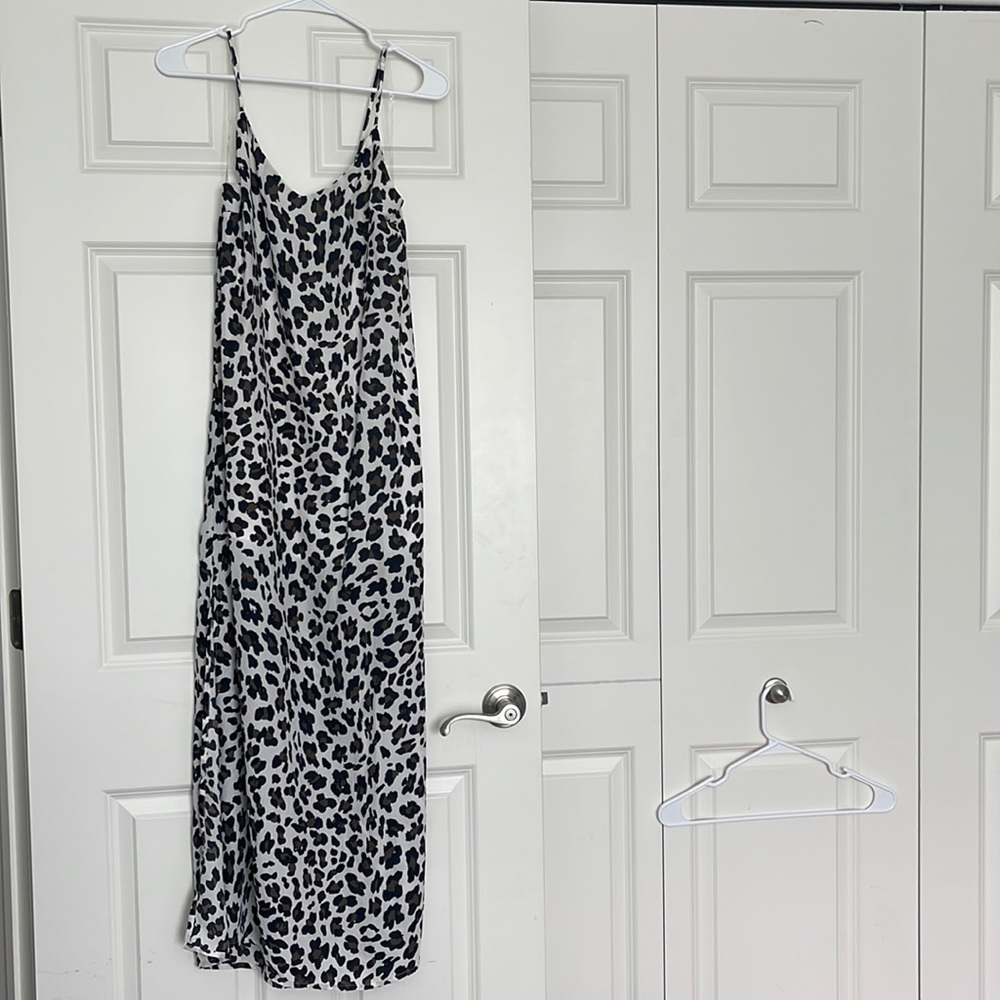 Pink Lily leopard print maxi